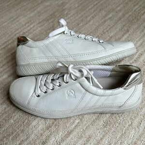 Like New Gabor Women's Derby Lace-up Sneaker Tennis Shoe White Sz US 10.5